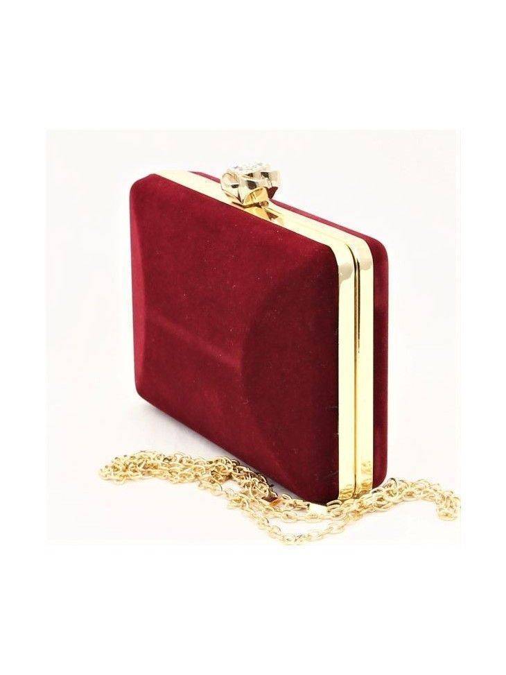 Clutch rosu dama din catifea caza pelletteria caza.ro Clutch rosu dama din catifea caza pelletteria caza.ro